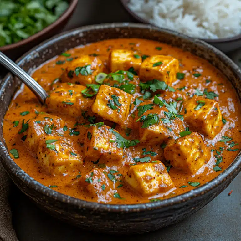 Spicy Tofu with Creamy Coconut Sauce