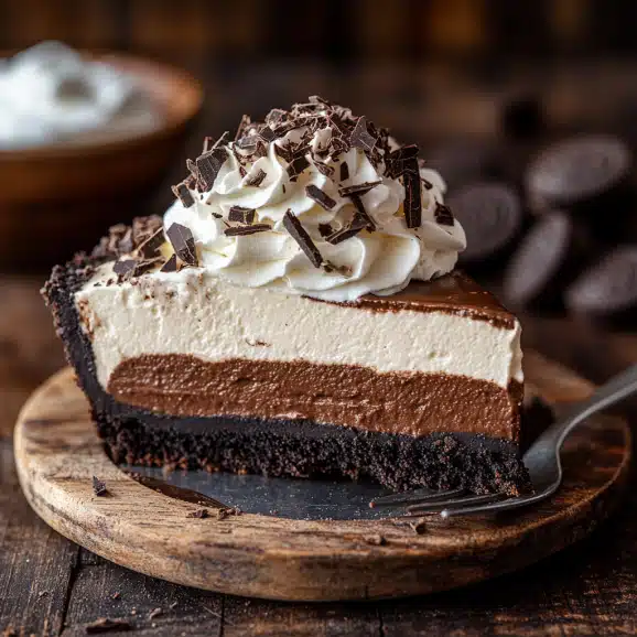 No Bake Irish Cream Chocolate Pie