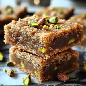 Brown Butter Honey Pistachio Cookie Bars