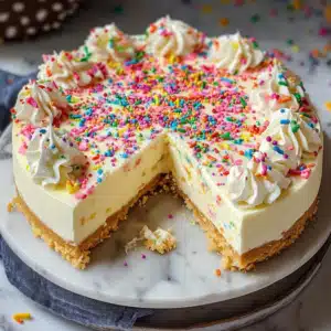 no bake funfetti cheesecake