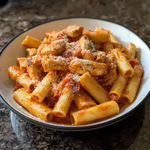 Roasted Red Pepper Chicken Rigatoni